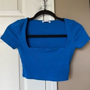 Zara Women's Blue Crop Top